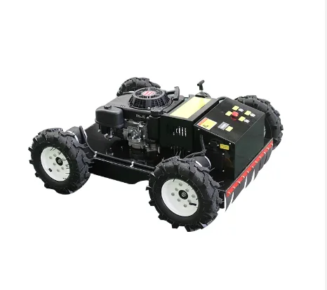 High Quality Mini Lawn Mower 4 Wheel Drive Rubber Tire Remote Control Lawn Mower Garden Use Home Use