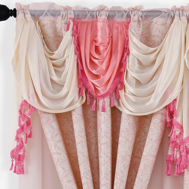 2021 Hot Sell Newchildren Pink lovely curtain cortinas de tela For Bedroom