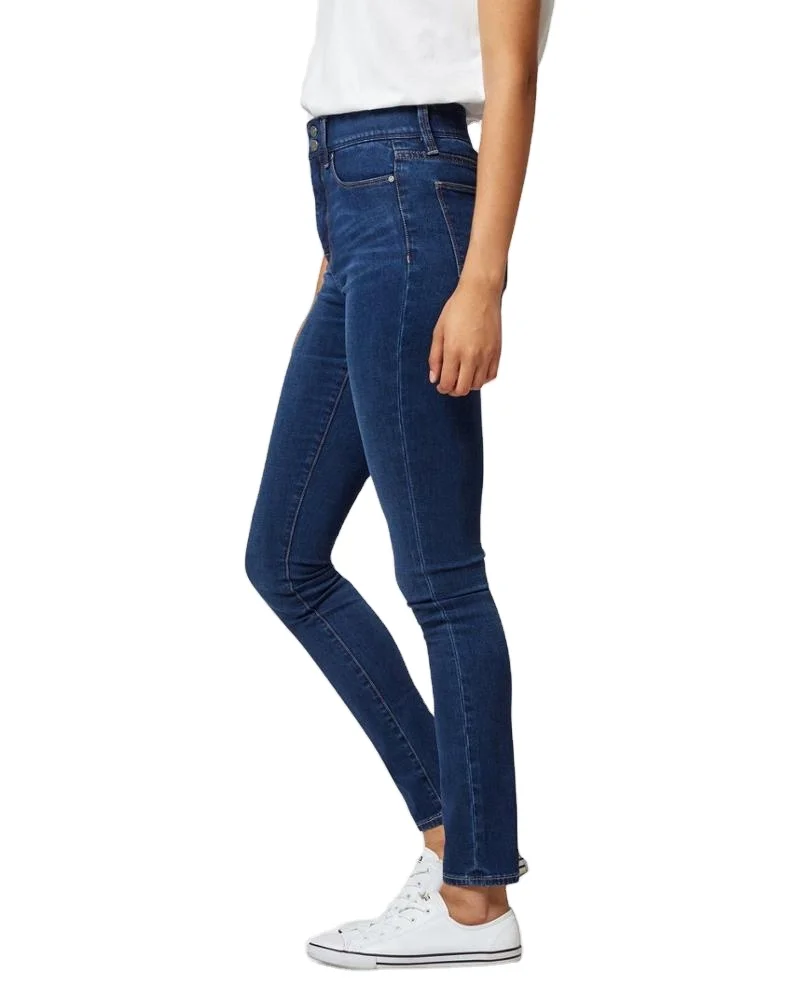 Hot Sell  Casual Skinny stretch Female Trousers side with Stripe line Elastic waist ladies Denim pants women jeans Slim