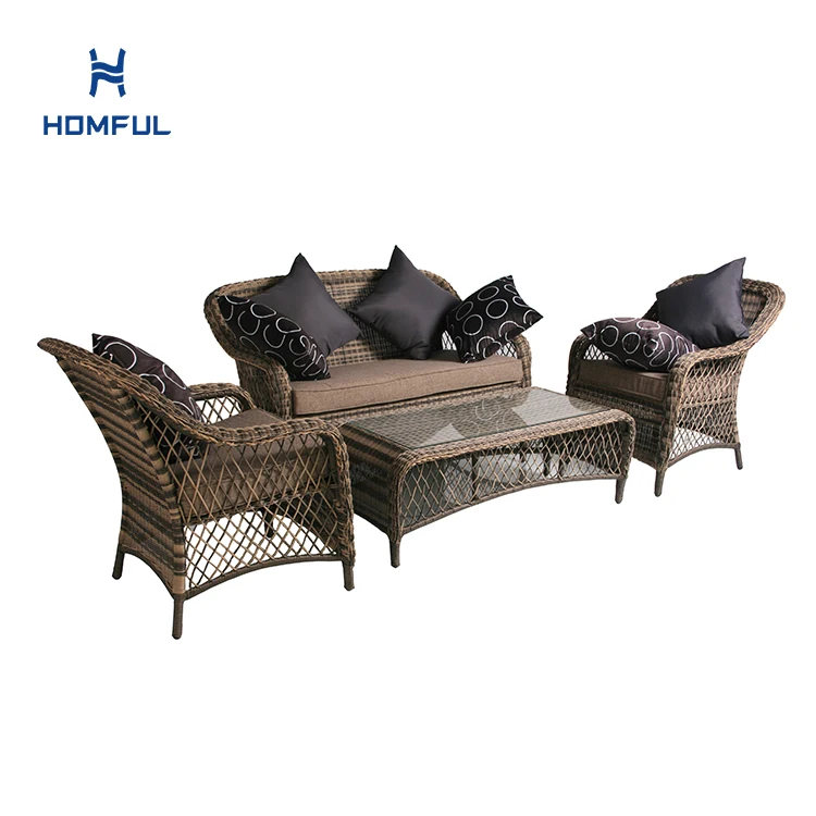 Modern Luxury Outdoor Furniture Sofa Set Wicker Rattan Furniture Patio Furniture Sofa