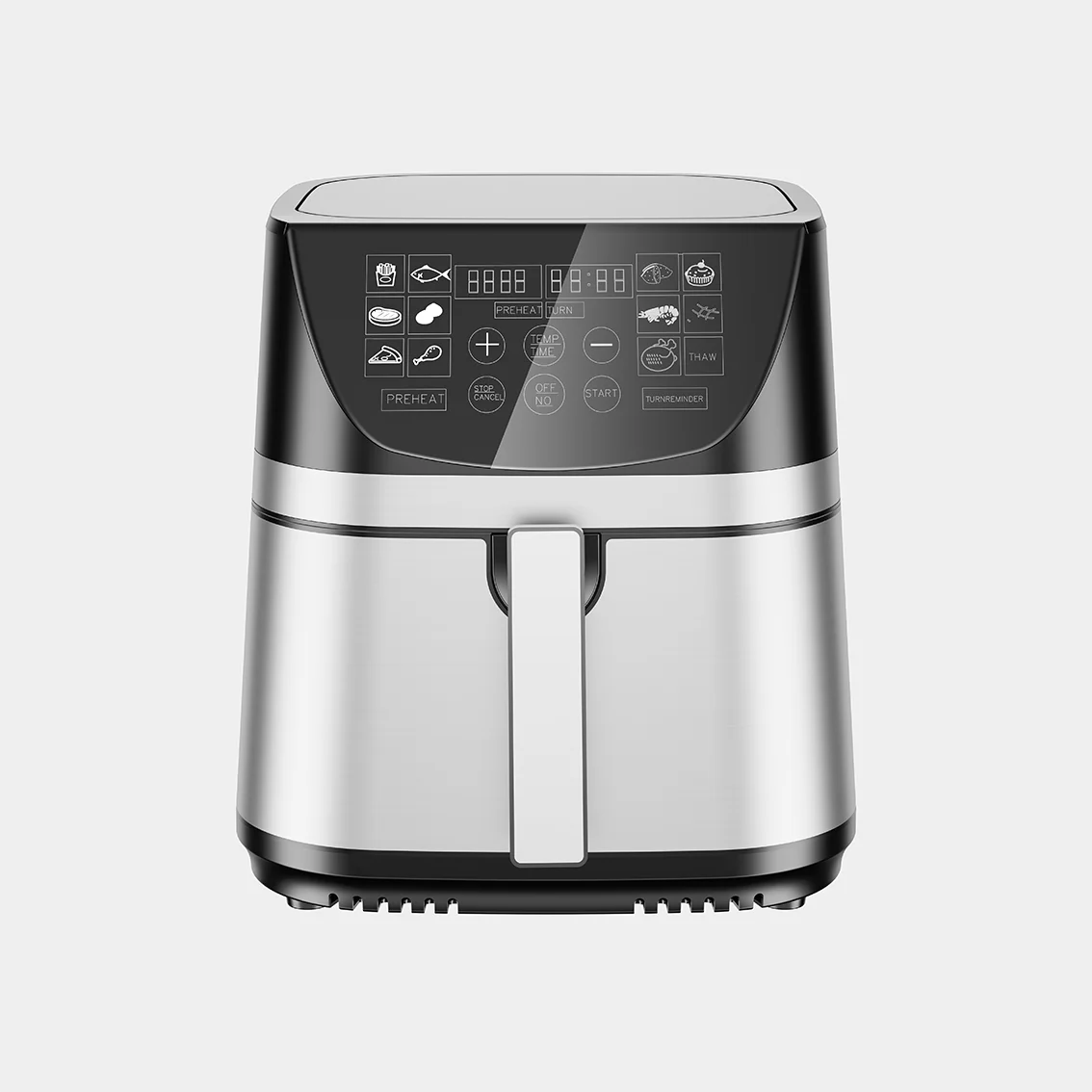 8L Uniformly Heated Circulation Fried Cooking Electric Oven Stainless Steel Housing Digital Touch Screen Air Fryer Without Oil