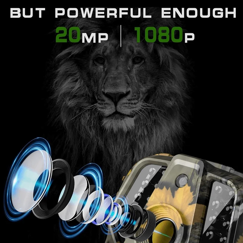 Mini Tracking Exploration camera 20MP 1080P with night vision sports activated outdoor waterproof hunting wildlife defense camer