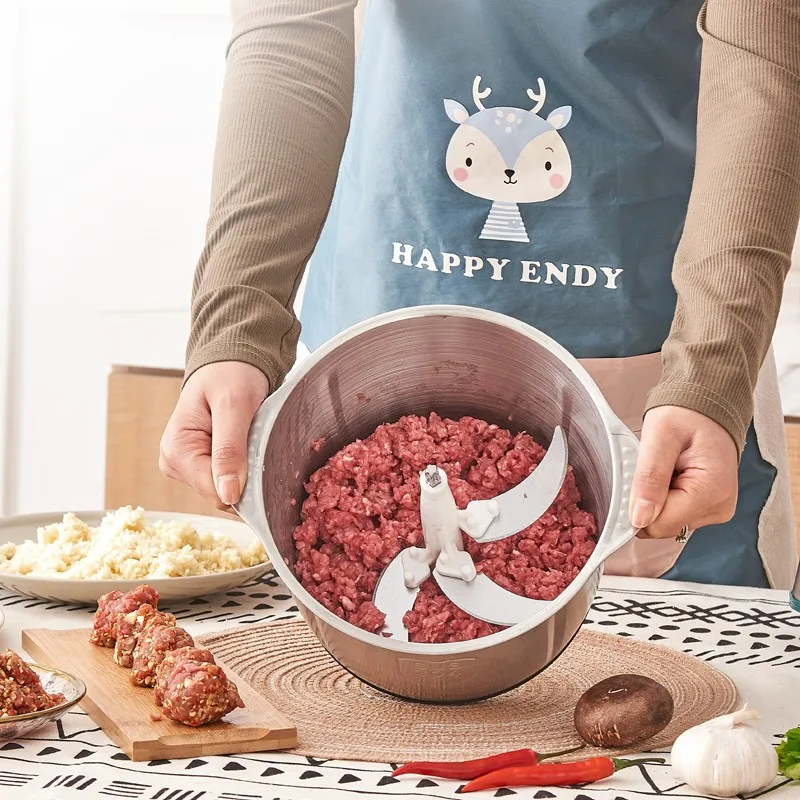 Factory wholesale price household  small meat chopper food stainless steel 4 blade 2l 3l 4l 5l electric meat grinders for sale