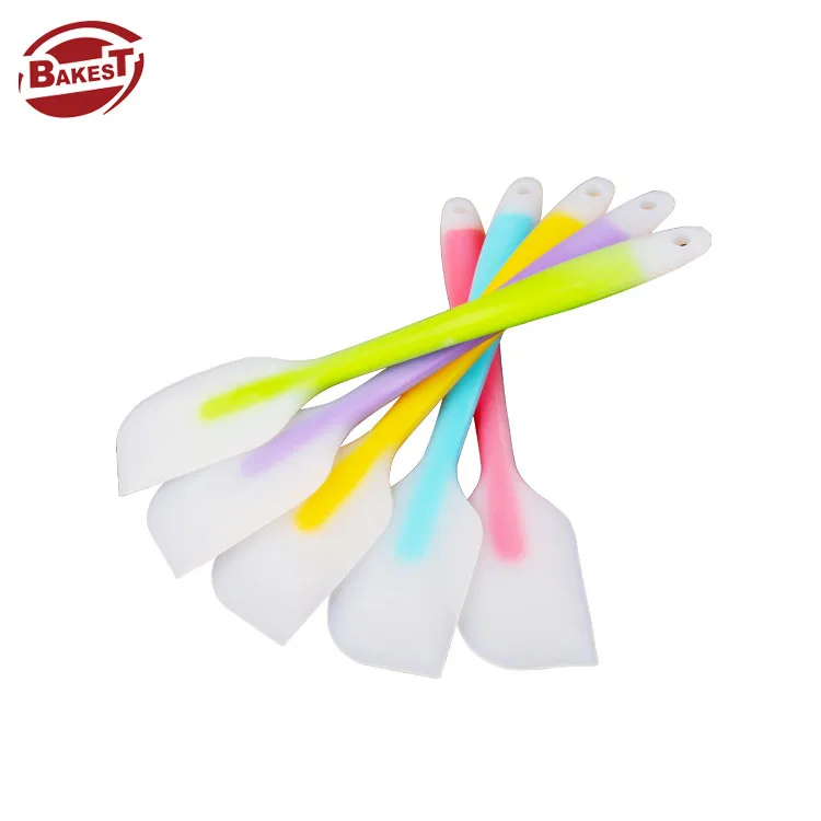 Bakest  translucent heat resistant kitchen silicone spatula set kitchen baking tools batter cream spatula