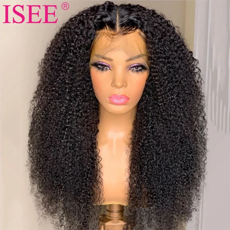 Glueless Hd Lace Wigs For Black Women High Density Kinky Curly Lace Front Wigs Raw Brazilian Human Hair Swiss Hd Lace Curly Wig