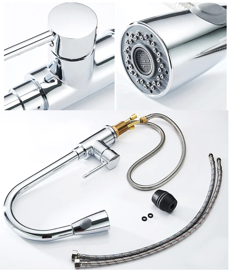 2021 faucet kitchen sink black stainless steel 304 water tap modern kitchen taps brass pull out kitchen mixer sink faucets