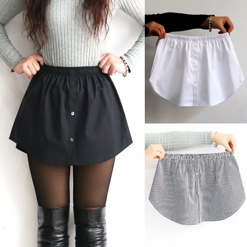 2022 Hot Selling Adjustable Mini Skirt Layering Top Lower Women Half Length Skirt Extender
