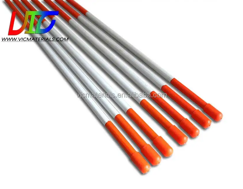 Economical fiberglass driveway marker stakes with light, Orange fiberglass mark stakes, fiberglass plow markers