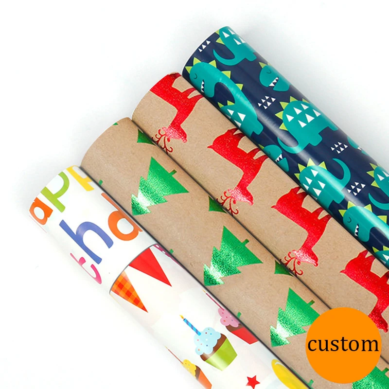 Gift Wrapping Paper Wrap Roll Tissue Custom Sheets Designer Logo Wrapping paper