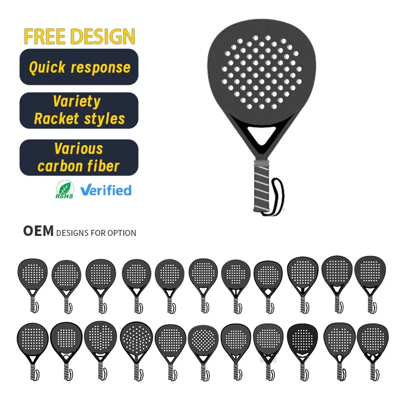 MELORS 3K Carbon Paddle Racket Carbon Padel Tennis Racket Beach Tennis Paddle Rackets