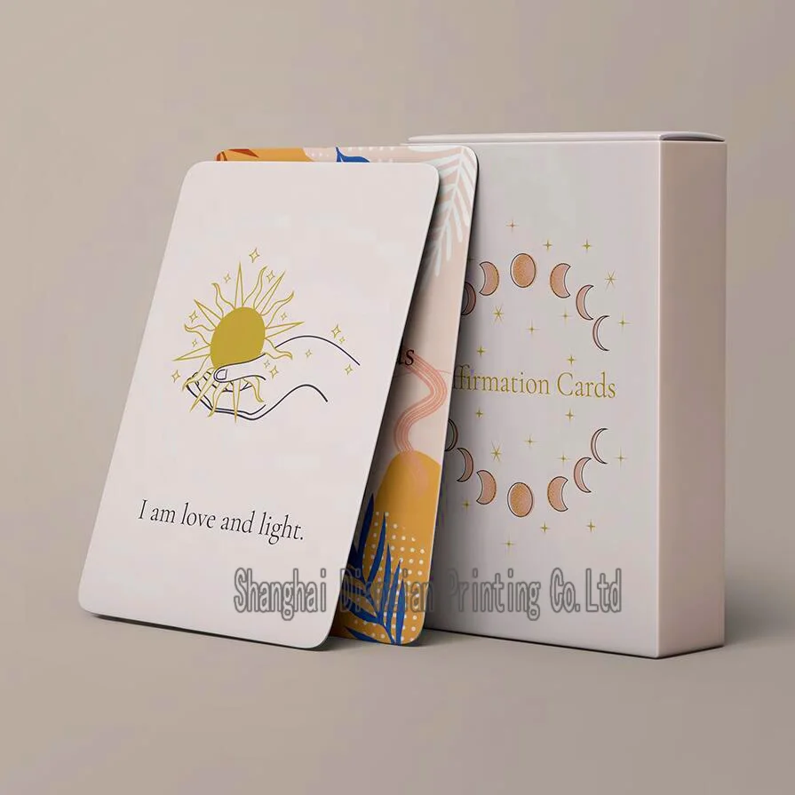 Custom Wholesale Printing  Paper Affirmation Playing Cards Decks
