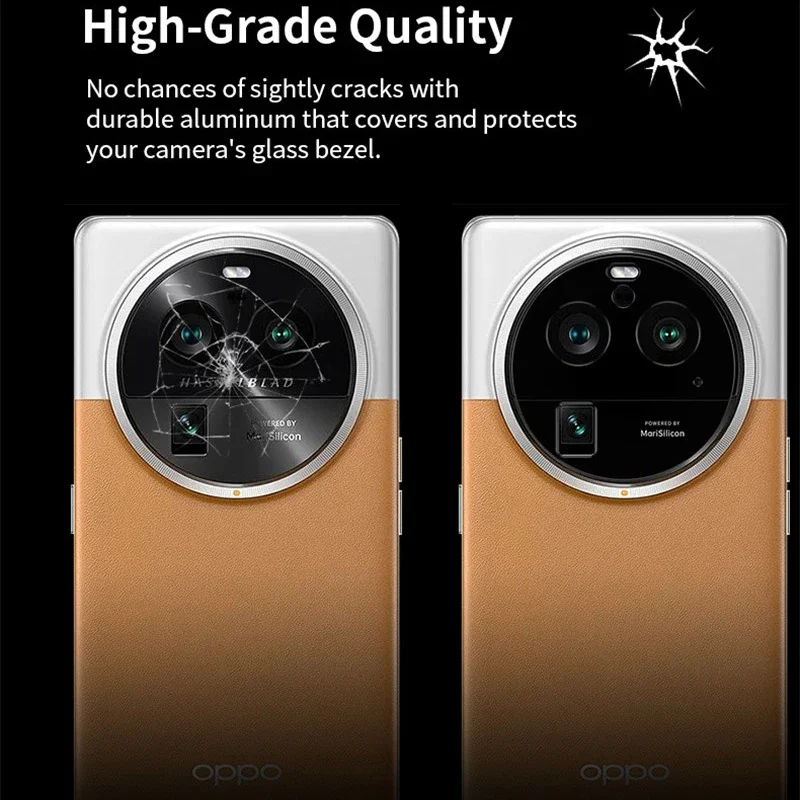 For OPPO Find X6 X5 Pro Luxury Camera Guard Circle Metal Lens Protector Case Cover Bumper Protection Ring