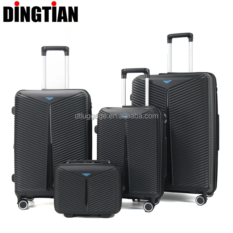 wholesale products Custom Maletas De Viaje Hard Shell PP Travel  Trolley  Luggage Travel Suitcase Sets of 4 make up bag