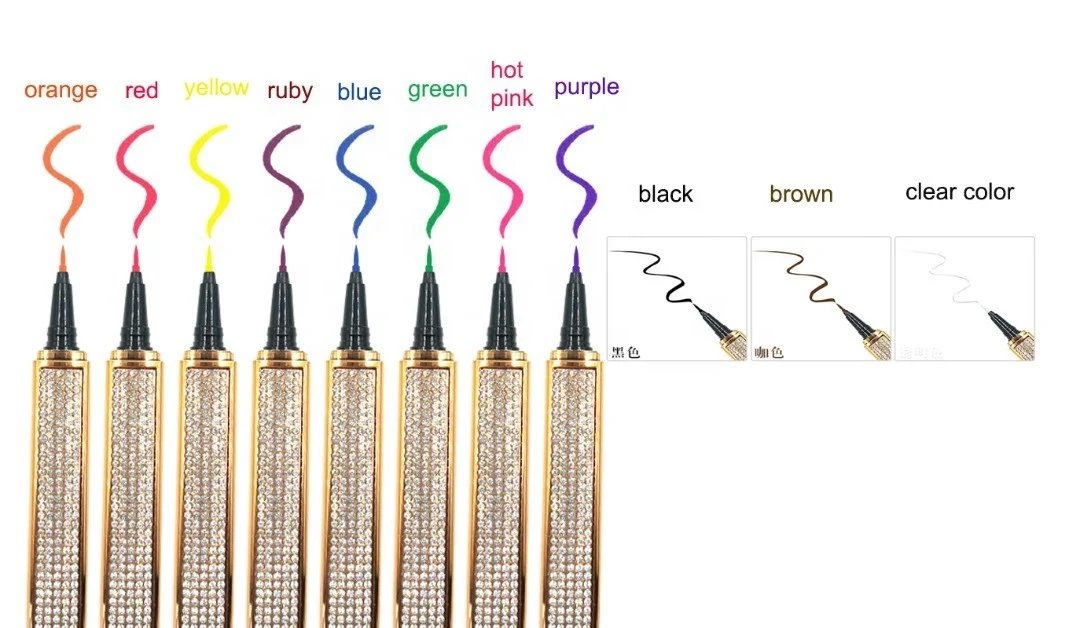 magnetic eyelashes with eyeliner custom box water activated liquid adhesive magnetic lashglue pen eyeliner glue pen eyeliner