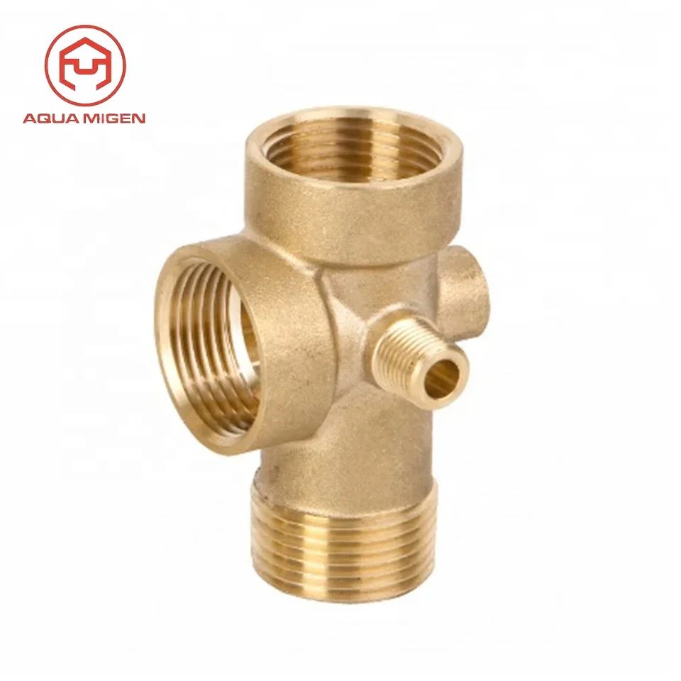 CW617N  Connector for  Pump Forged Brass 5-Way Water PN16
