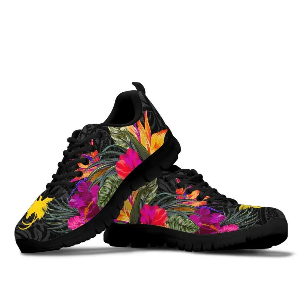 Papua New Guinea Custom LOGO Sneakers Polynesian Hibiscus Flower Totem Kids Outdoor Running Shoes Drop Shipping Products 2023