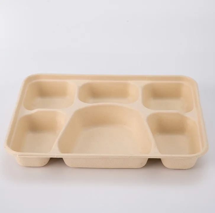 Compostable Disposable Eco-Friendly Sugarcane Bagasse Food Container Takeaway Biodegradable Disposable Lunch Box
