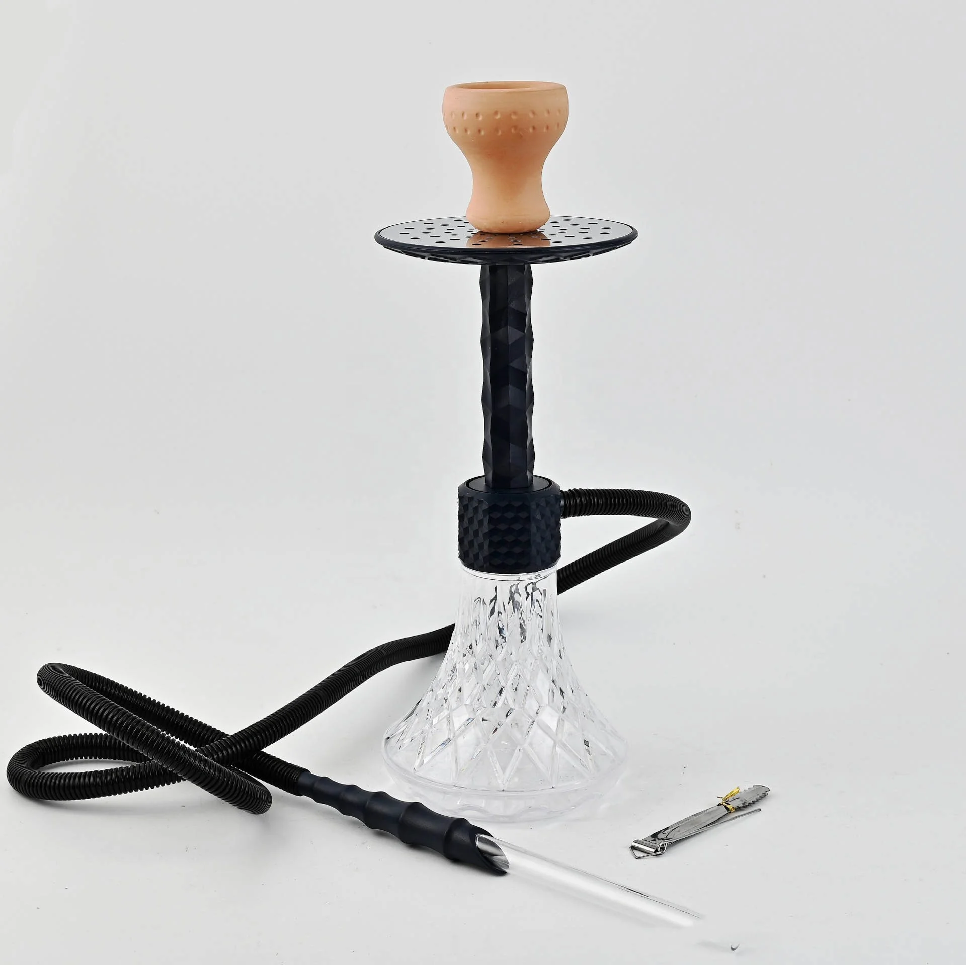 OEM Sisha High Quality Pan Hookah One Pipe Spring Stem Ceramics Hookka Tops Hookahs Set For Smoking