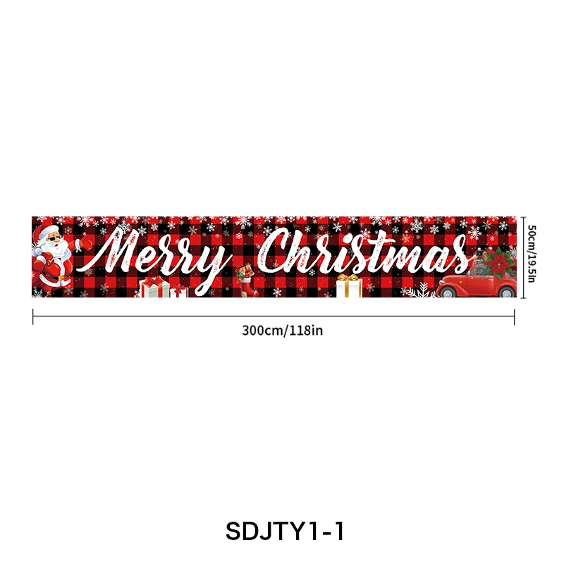 2023 Hotselling Merry Christmas Banner Christmas Eve Signs Xmas Party Fence Yard Sign Indoor Outdoor Decorations Photo Backdrop