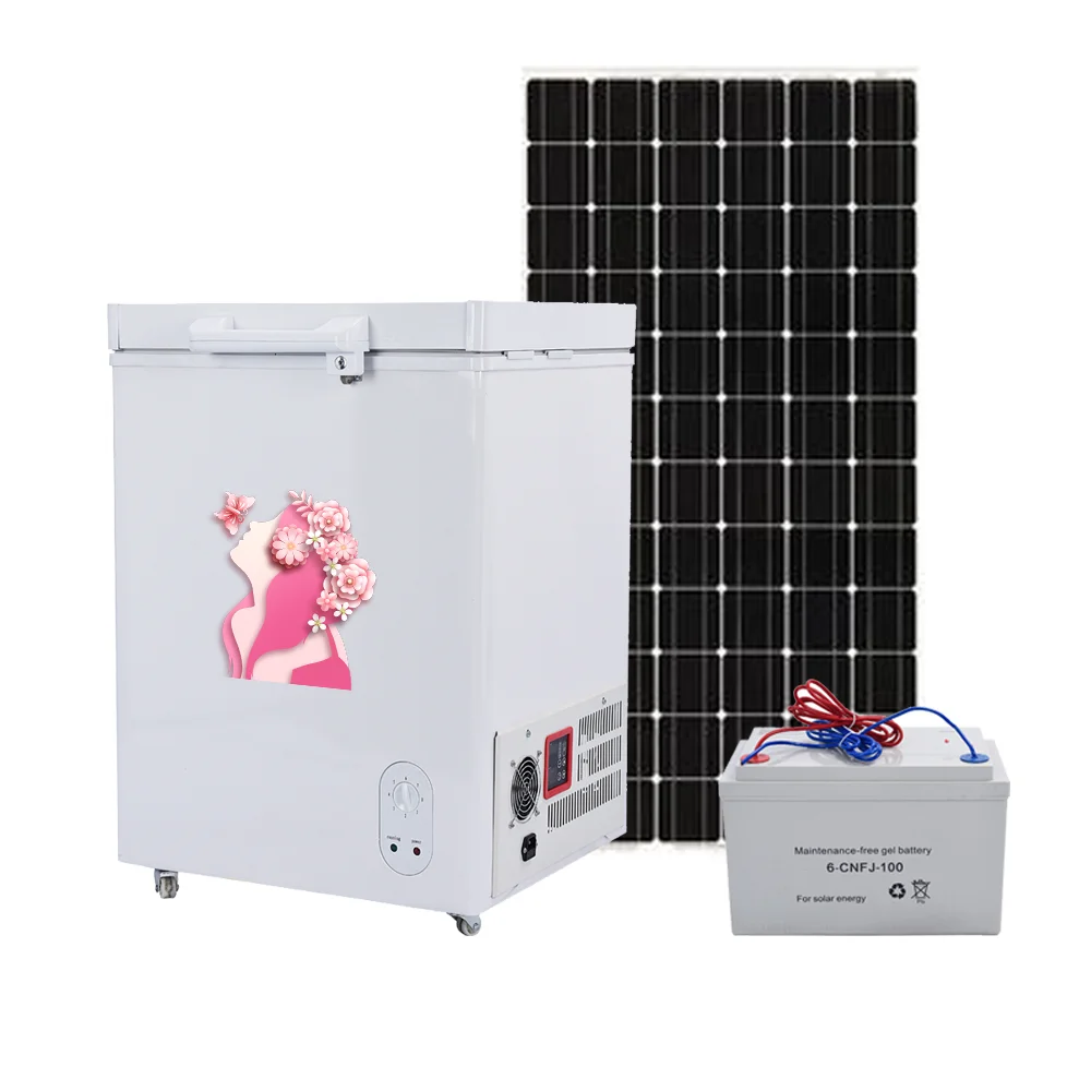 Cost effective solar freezer 68L portable freezer powered by solar system 24-hour operation dc 12 solar freezer off grid use