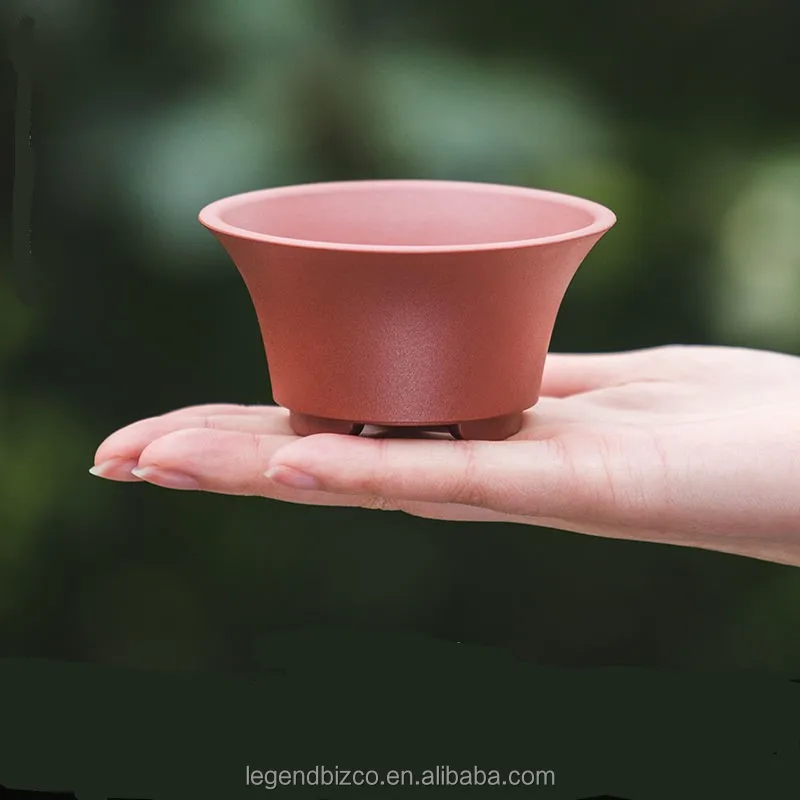 Dia.13.8cm H.6.9cm plastic classical round bonsai pot succulent planter plastic cactus pot