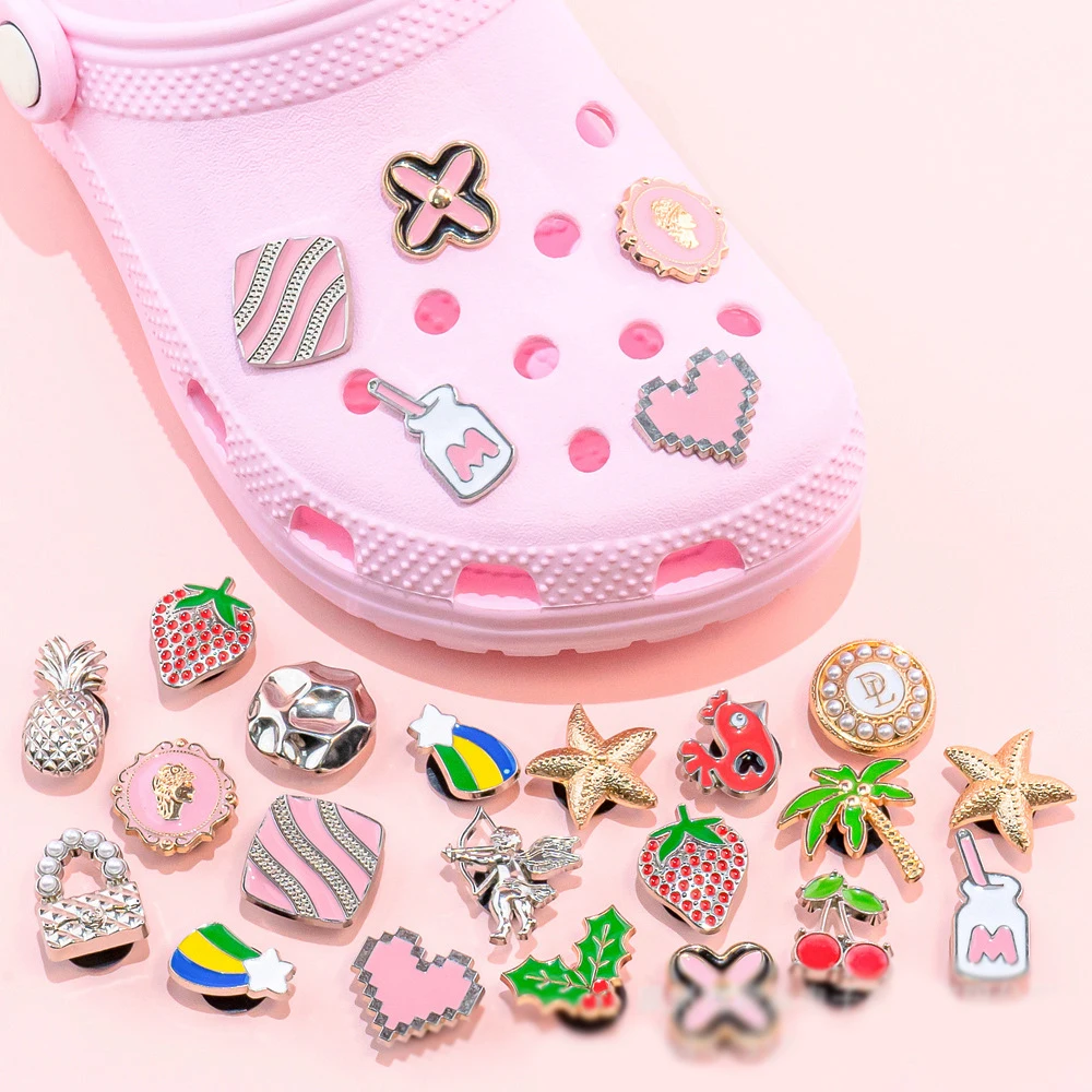 new custom singer Rhinestone decoration Shoe Charms Flowers Clog Jewel regular animals Metal Shoe Buckle shoe charms