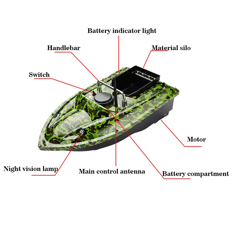 High Quality High speed flytec  remote controlled rc fishing bait boats vo30 with fish finder and gps