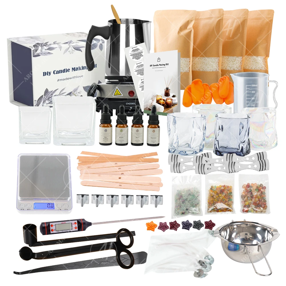 Wholesale Diy Scented Soy Wax Candles Making Kit Supplies In Tins For Resale