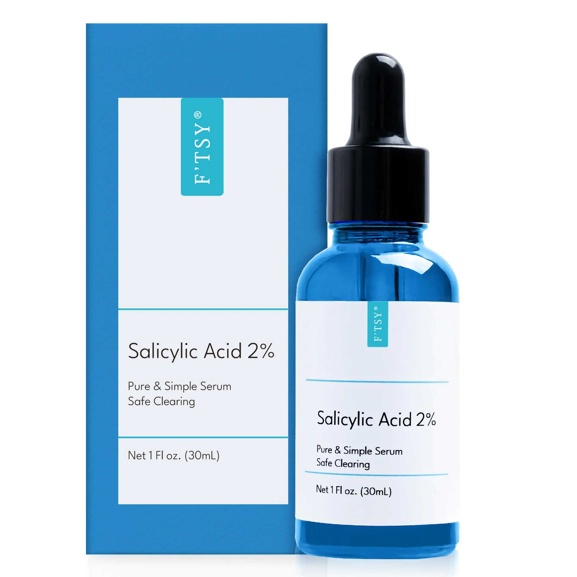 OEM Natural Facial Salicylic Acid Serum Shrinking Pores Soothing Skin Exfoliation Deep Peeling Skin Treatment Solution