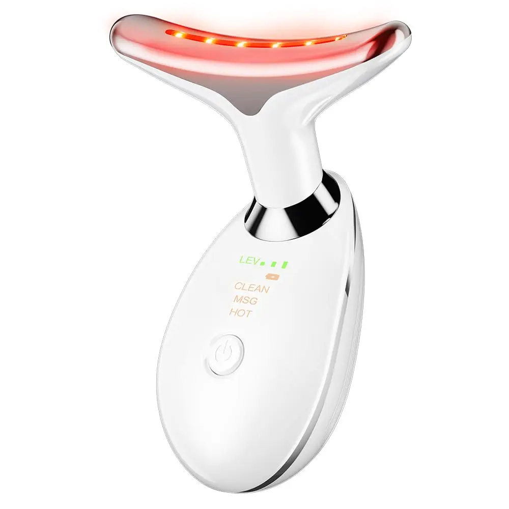 Factory Wholesale Facial Massager At Home Double Chin Reducer Beauty Device 7 Color LED Light Therapy For Face Neck Skin Care