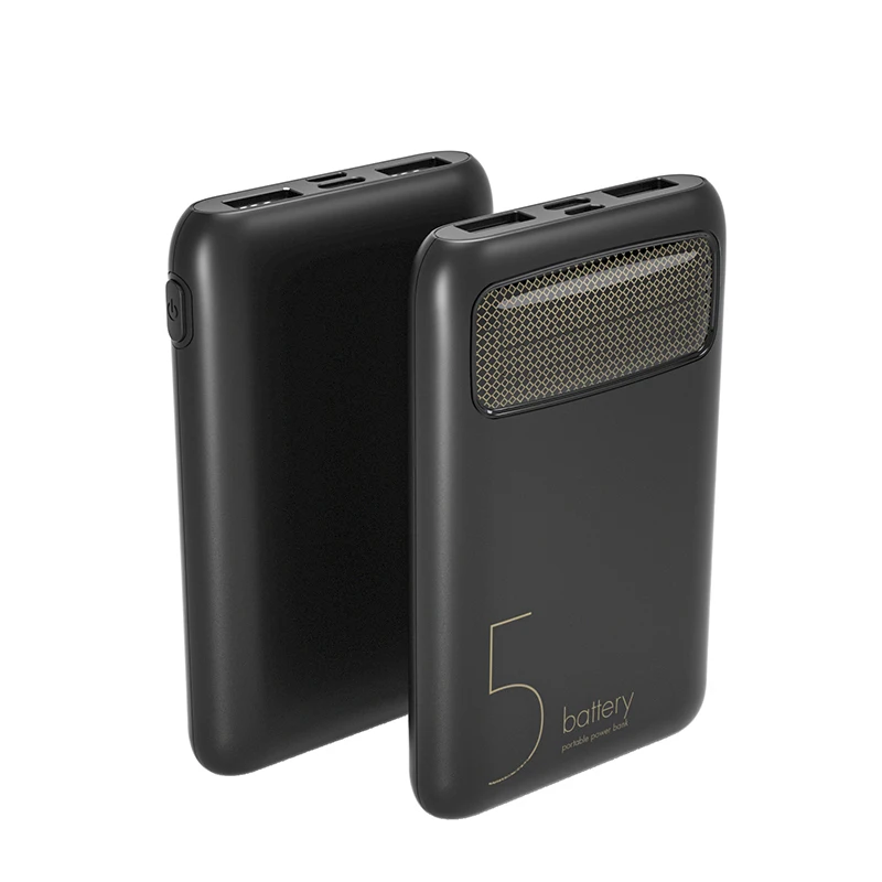 Одноразовый Портативный внешний мини-аккумулятор Type-C 5 в а с двумя USB-портами