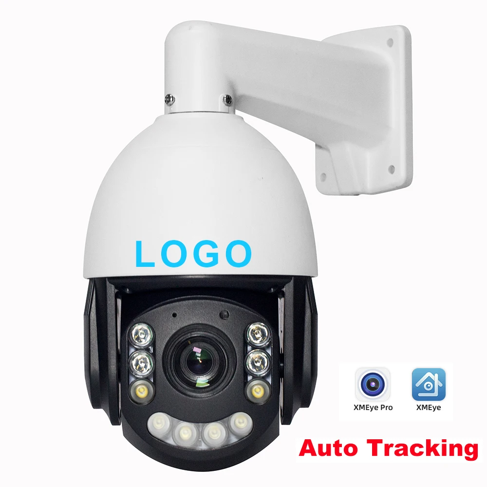 AI Smart Auto Tracking PTZ Camera Full Color Auto Spin Rotation 20X Optical Zoom 2way Audio CCTV 5MP POE Outdoor XMeye IP Camera