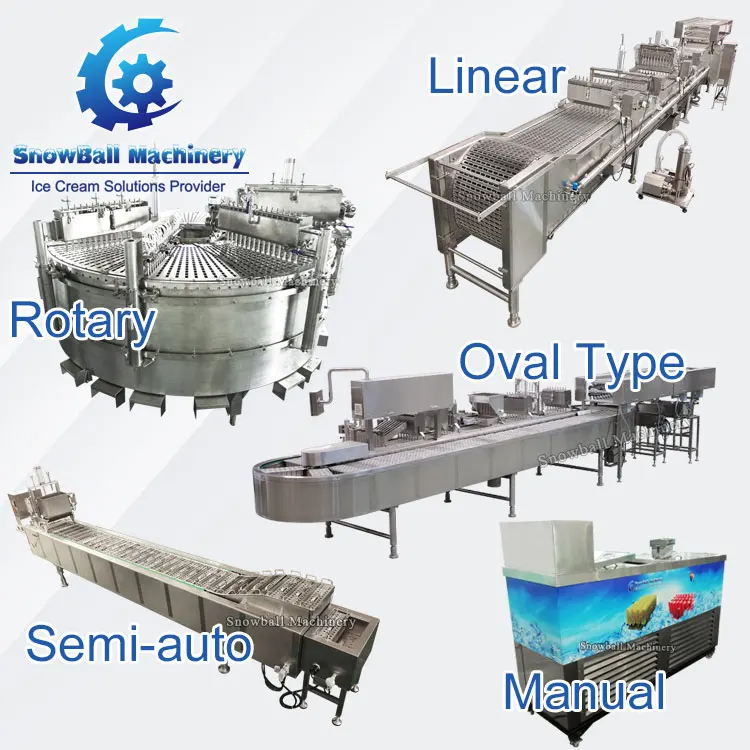 Industrial Ice Cream Production Line Lolly Popsicle Rotary Style Molded Stick Machine