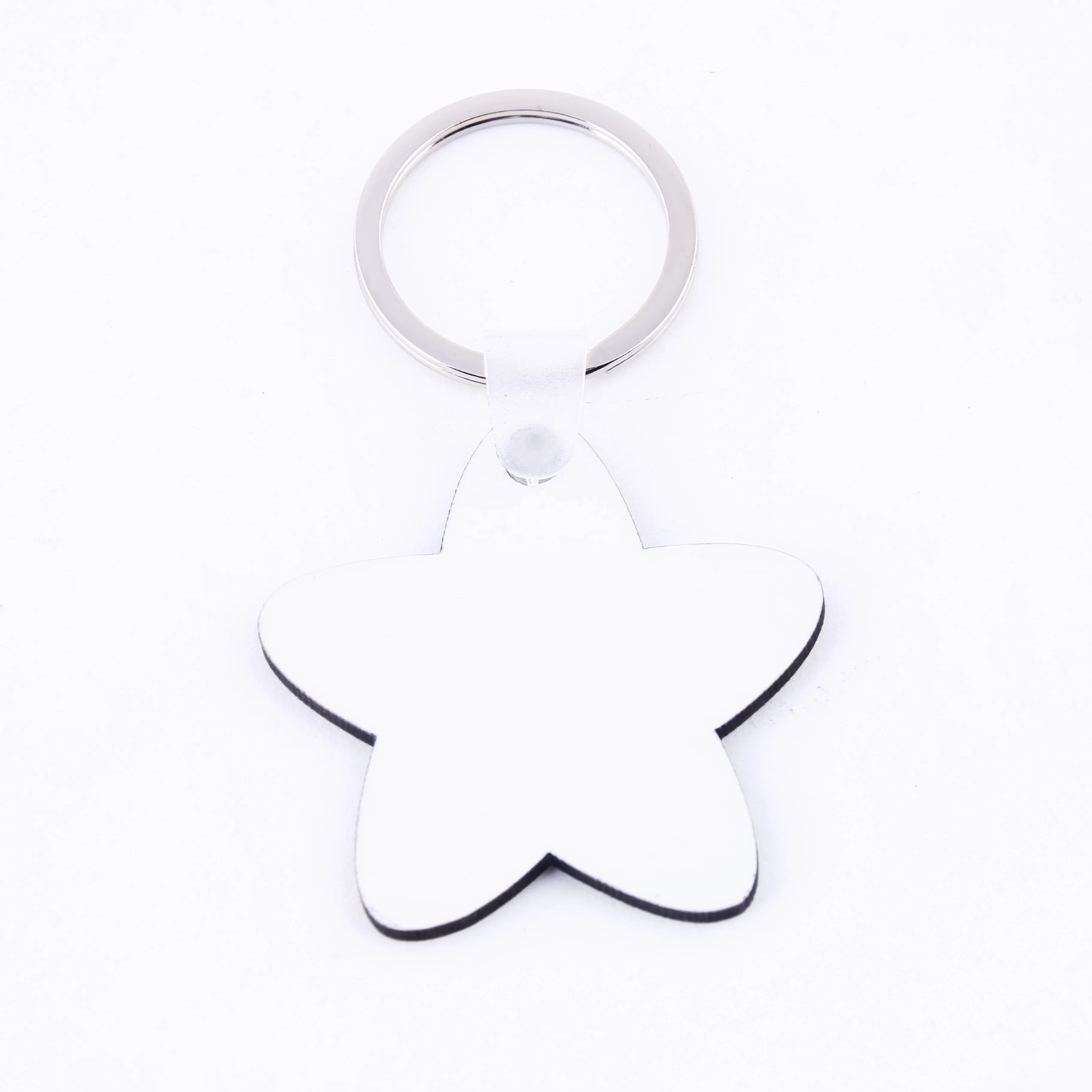 Custom Promotion Gift Single Side Sublimation Blanks MDF Sublimation Key Chain Blank