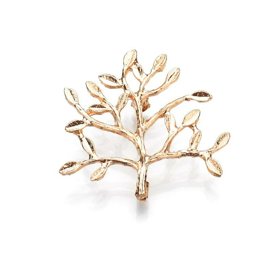 Simple design girl child Gold-plated silver alloy tree bluk brooch Christmas brooch
