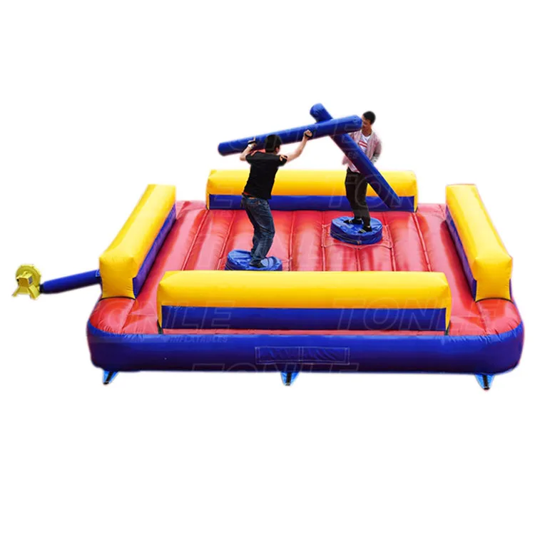 backyard pedestal gladiator jousting inflatable jousting ring arena, gladiator dueling interactive challenge game for sale