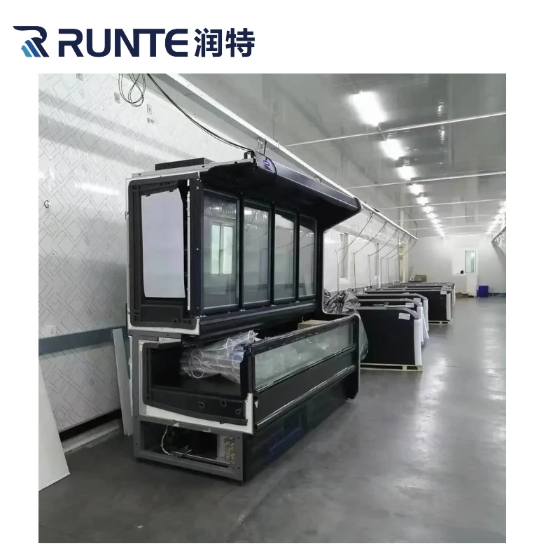 UL ETL certificate dual-temperature display energy-saving combined island cabinet