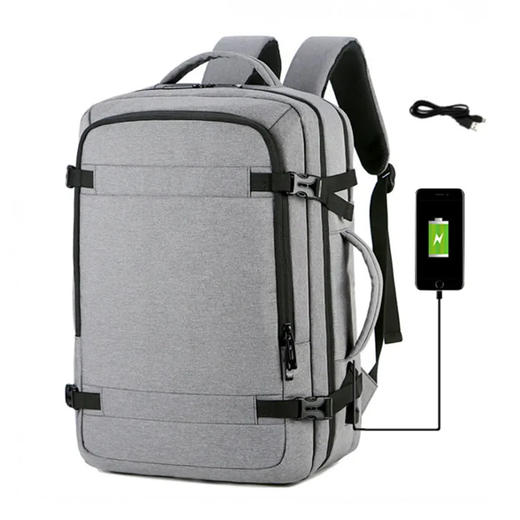 Large Durable Travel Laptop Backpack USB Charger Port Business Flight Approved Waterproof College School Bookbag Has Convenient