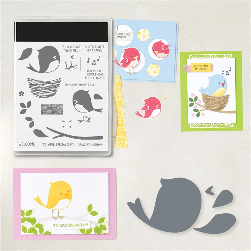 Silicone Clear Stamp Die Cut Set Tools Clear Stamp Die Cut Set for Card Making DIY for DIY Scrapbooking Album Decorative Wedding