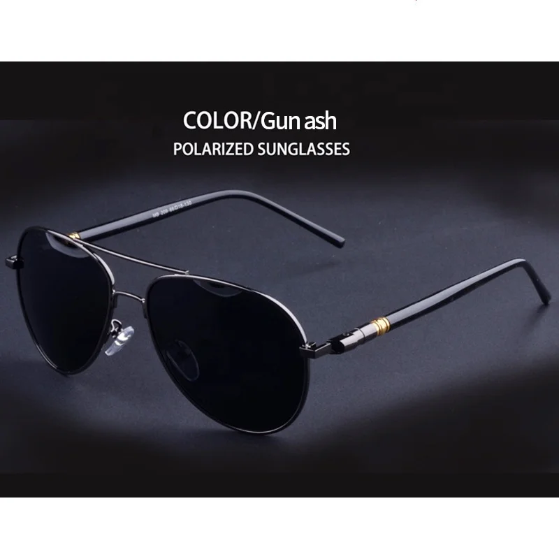2021 Trendy High Quality Men Sunglasses Polarized Pilot Sunglasses Adjustable Double Bridge Sunglasses Sun Glasses