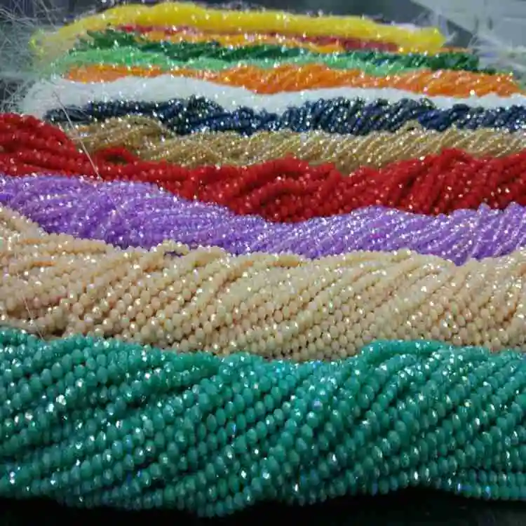 Durable Using Low Price China Cheap Price Crystal Ab Faceted Gemstone Rondelle Glass Beads