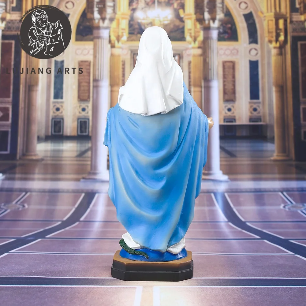 8inch Catholic Our Lady Of Grace Statue Resin Sculpture Decoration Our Lady Of Grace on Base Figurine Religious Gift
