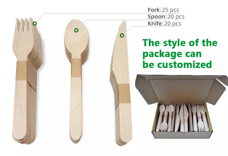 Одноразовые экологически чистые бумажные ложки для мороженого столовые приборы индивидуально бумажный нож вилка ложка и салфетка бумажное ремесло