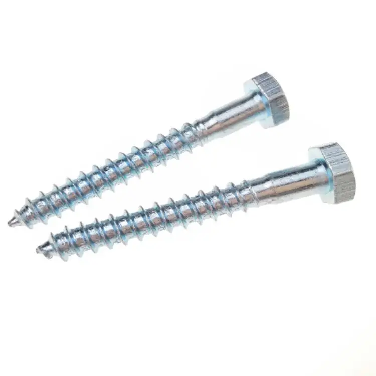 
Hex Head Clear Galvanized Steel Lag Screws for Wooden Type 1/4 Inch Thread Fastener 