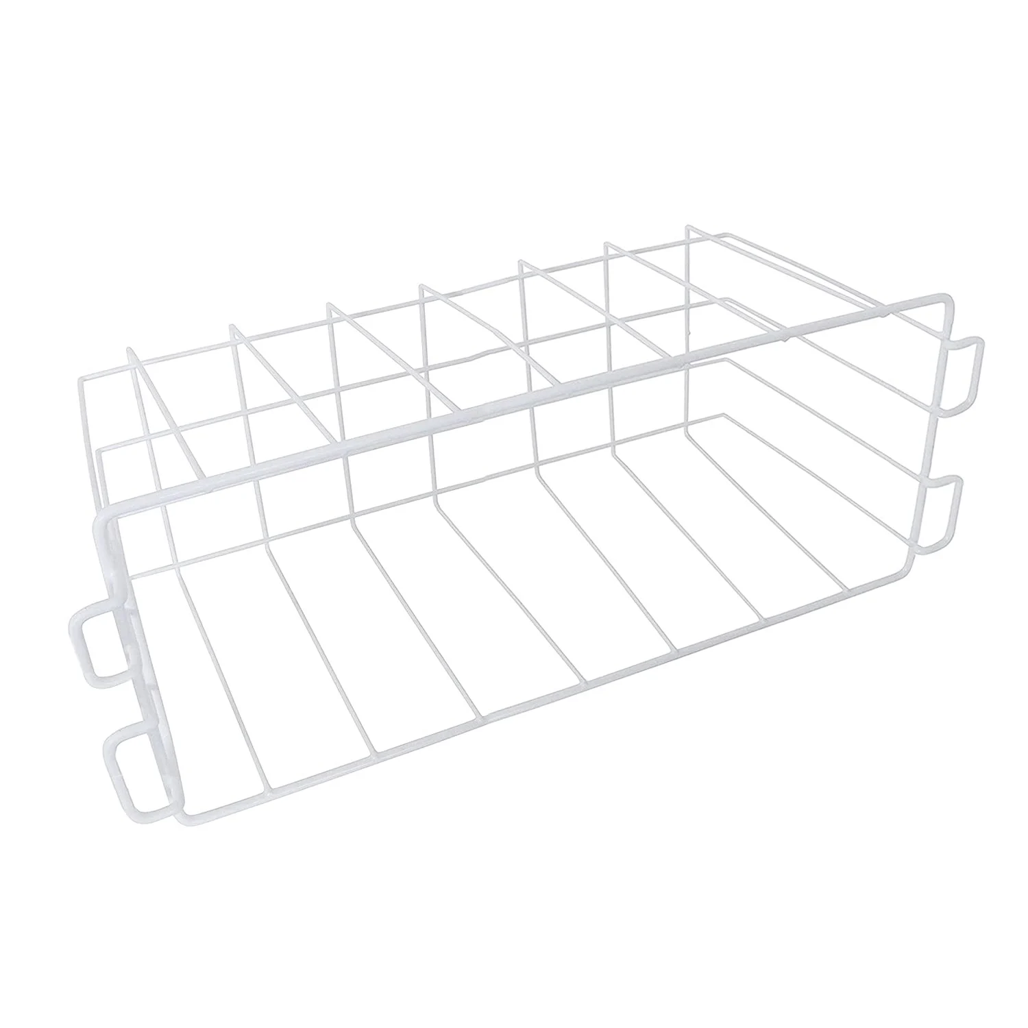 Kitchen Bathroom Freezer Pantry Metal Grid Basket Large Rectangular Iron Wire Basket Organizer