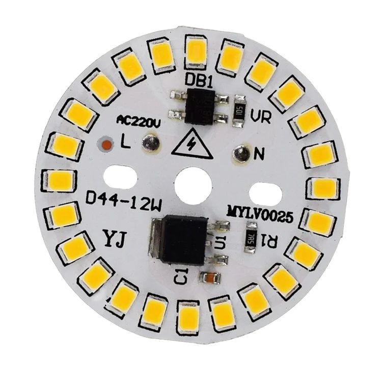 Алюминиевая СВЕТОДИОДНАЯ Лампа PCB Board SMD 2835 DOB 12W