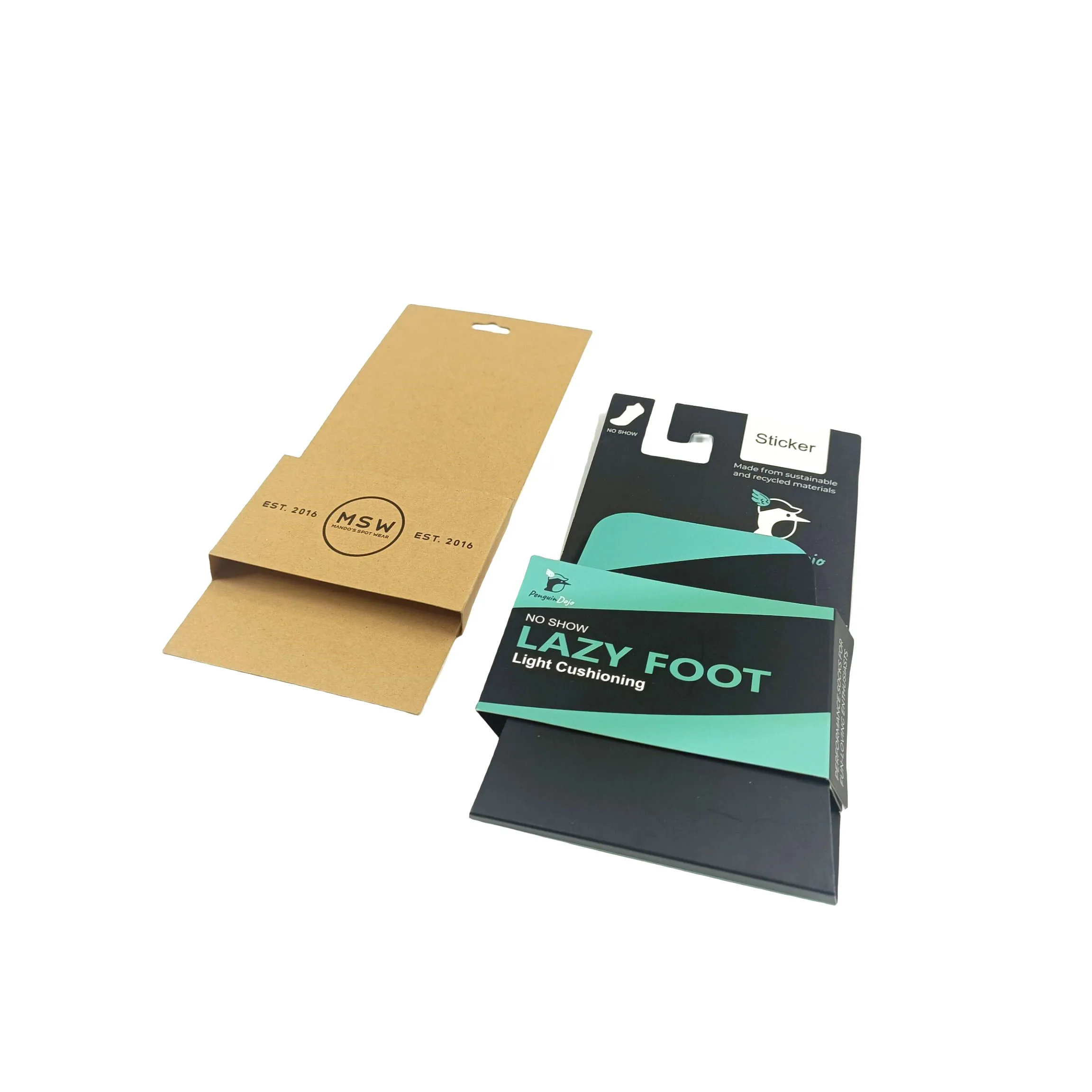 Eco-friendly cheap price retail packaging hang tag folding card band sock packaging