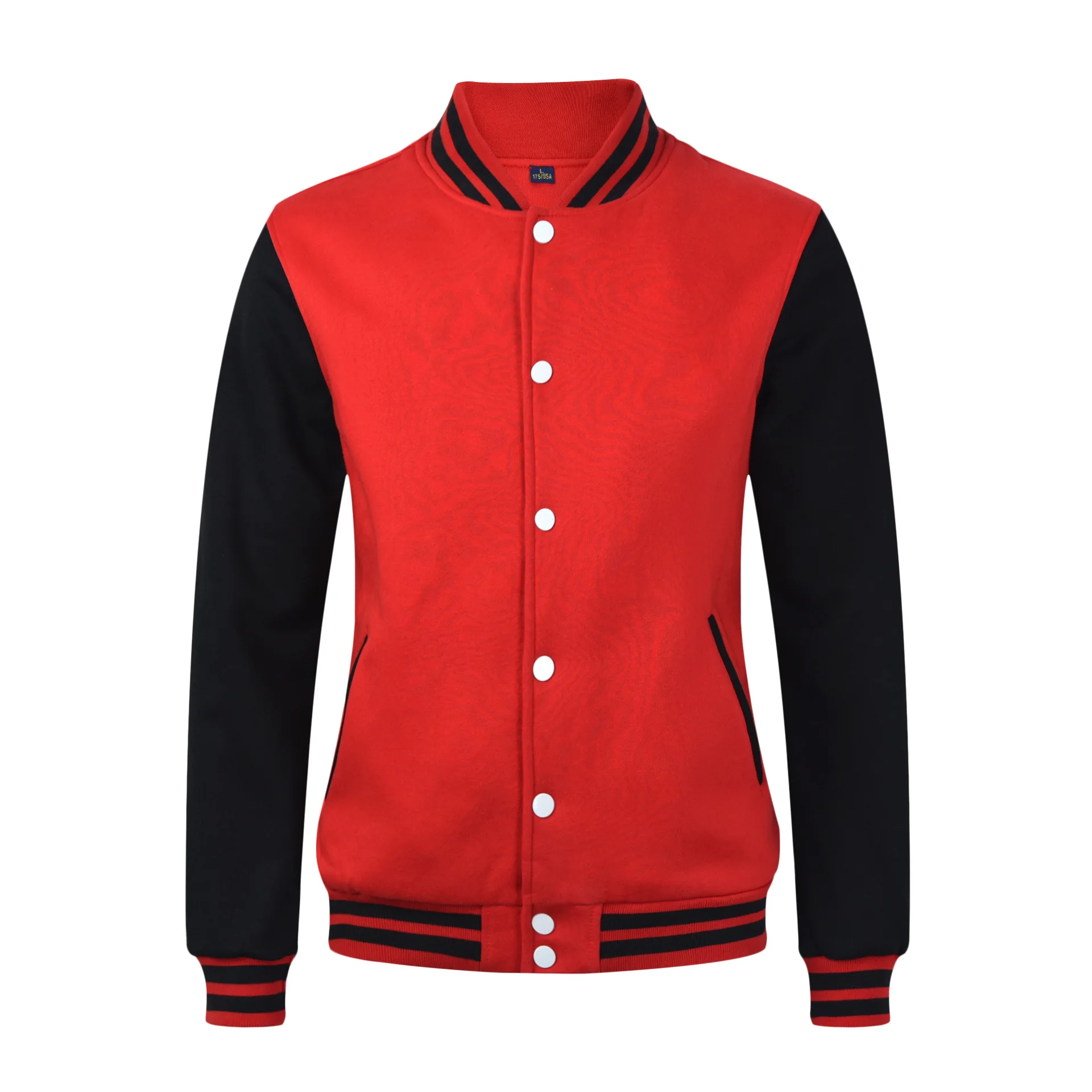 PDEP S-4XL  Custom men  varsity jacket stand-up collar team uniform button work clothes embroidery wholesale varsity jacket men