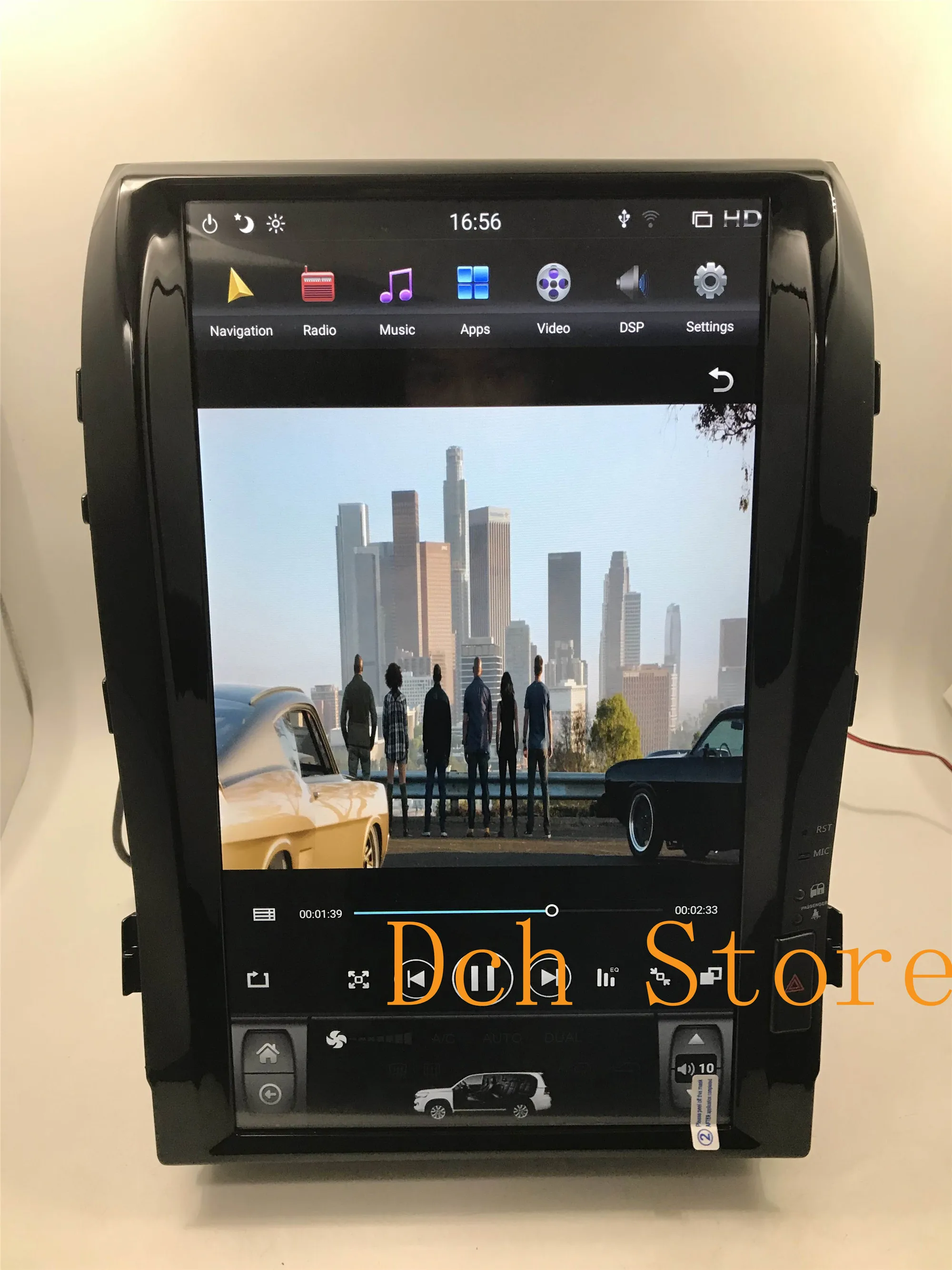 16 inch android 9.0 car dvd player gps navigation for LANDCRUISER LC200 2008-2015 tesla screen stereo auto headunits PX6 CARPLAY