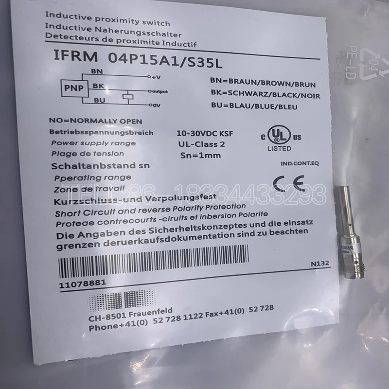100% new original Proximity switch sensor IFRM 04P35A1/KS35PL one year warranty